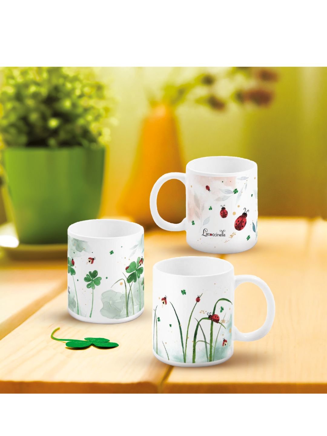 tazze la coccinella in ceramica
